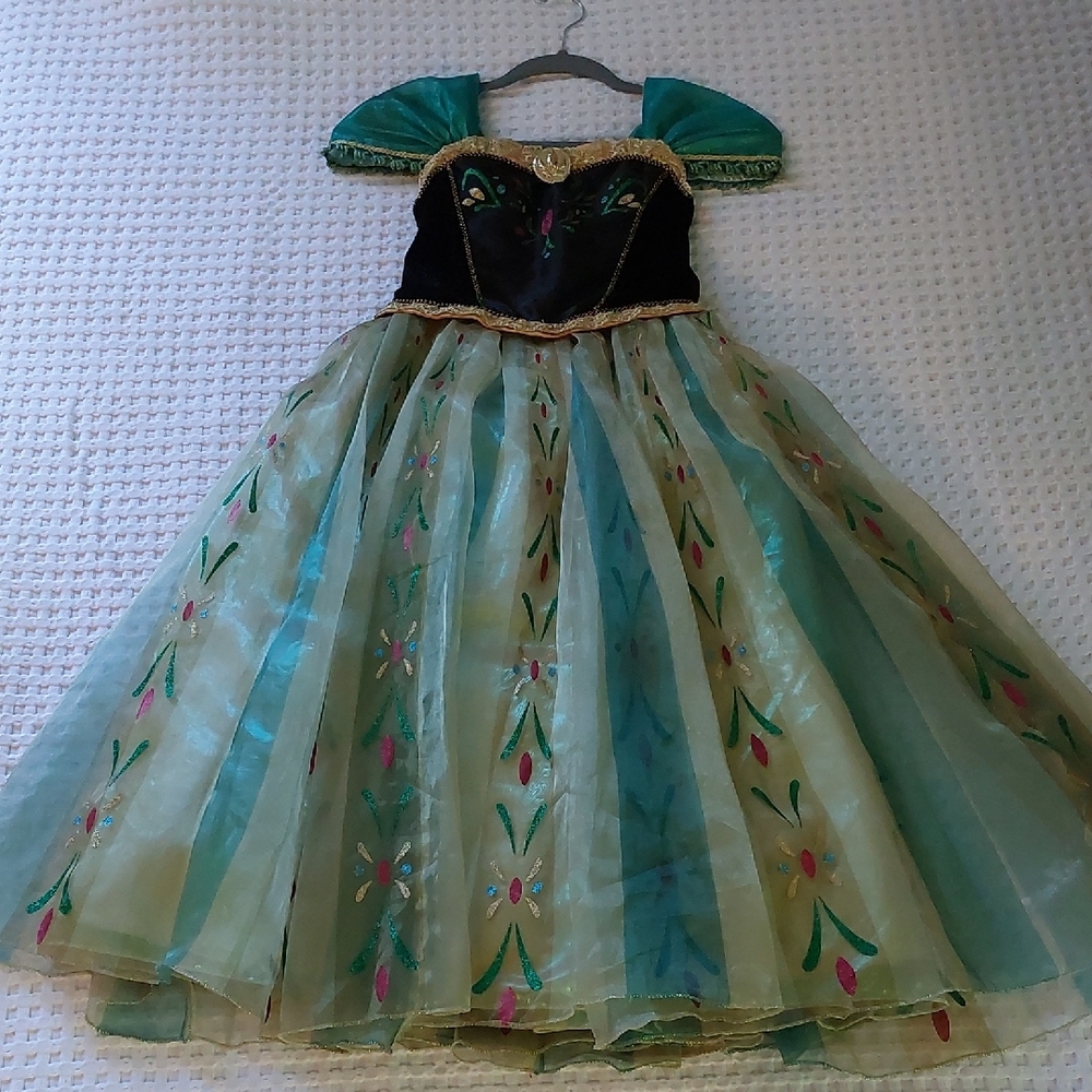Disney Green and Gold Floral Kids Costume
